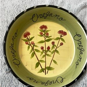 CERTIFIED INTERNATIONAL - CULINARY HERBS - OREGANO- 9 3/8" SALAD PASTA BOWL